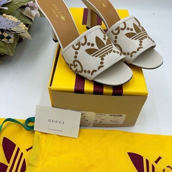 Women’s Gucci X Adidas slide sandal size 40.5 maiden Italy - Picture 2 of 9